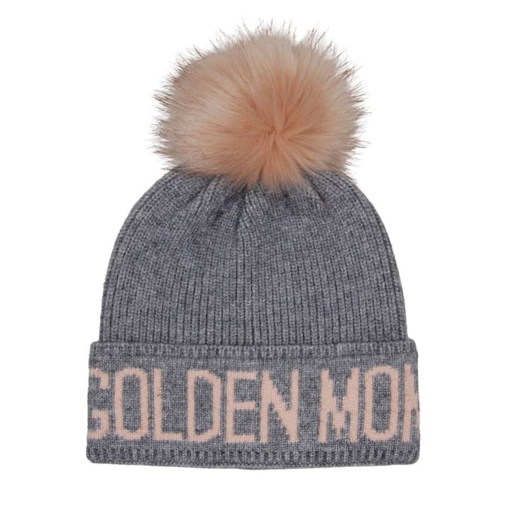HatPhile Golden Mom PomPom Knit Beanie – Cozy Toque Stocking for Moms for wholesale by HATPHILE