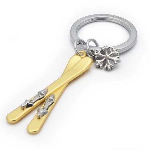 Kontiki - Wholesale Keychain - Unisex - Pair of skis & snowflake keychain - METALMORPHOSE4