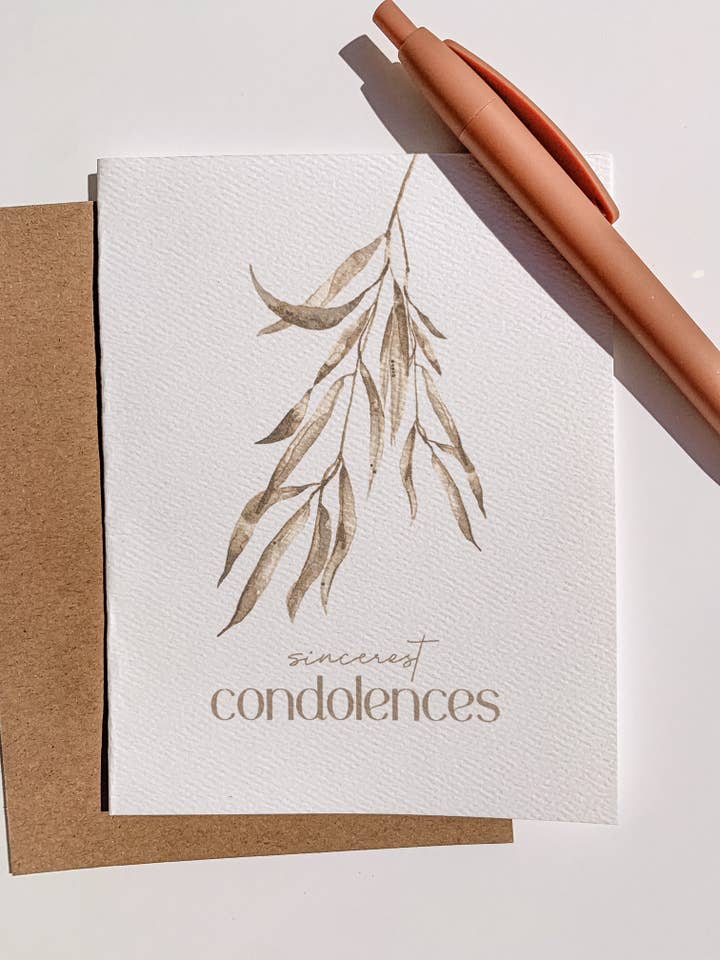 sincerest condolences for wholesale by Vdk Atelier