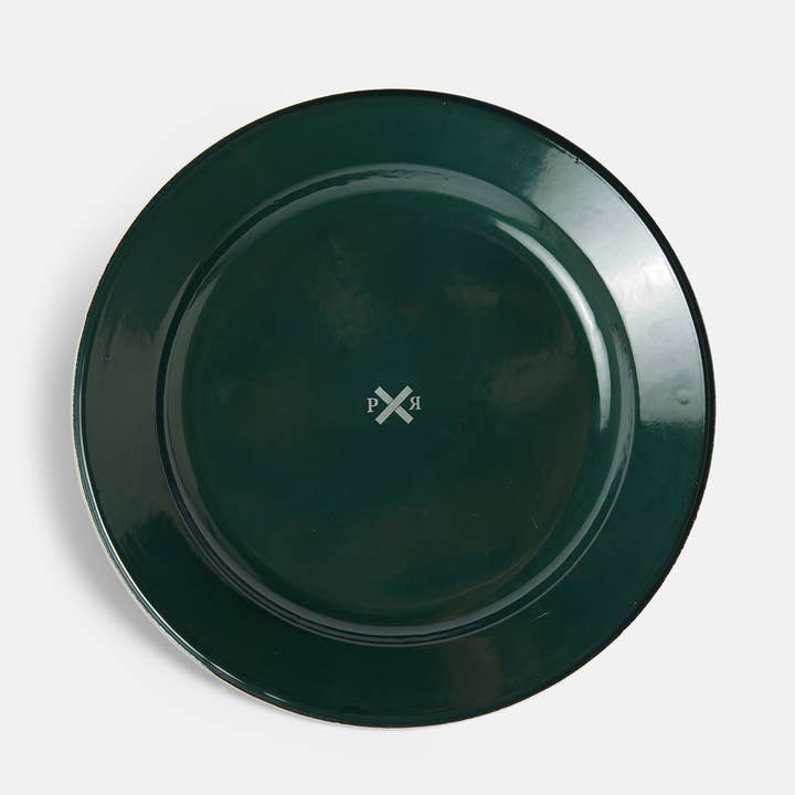 Pony Rider - Wholesale Dinner plate - National Project Enamel Plate | Forest Green2