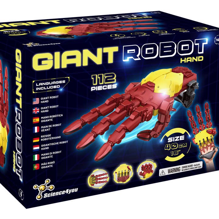 Science4you - Vendita all'ingrosso Gioco da costruire - Bambini - Giant Robot Hand - Giocattolo STEM per bambini (7 lingue)