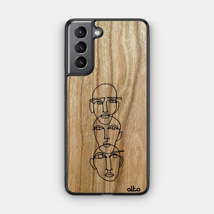 Cherry Wood | Protective Samsung Phone Case - Three Heads for wholesale by Alto Collective