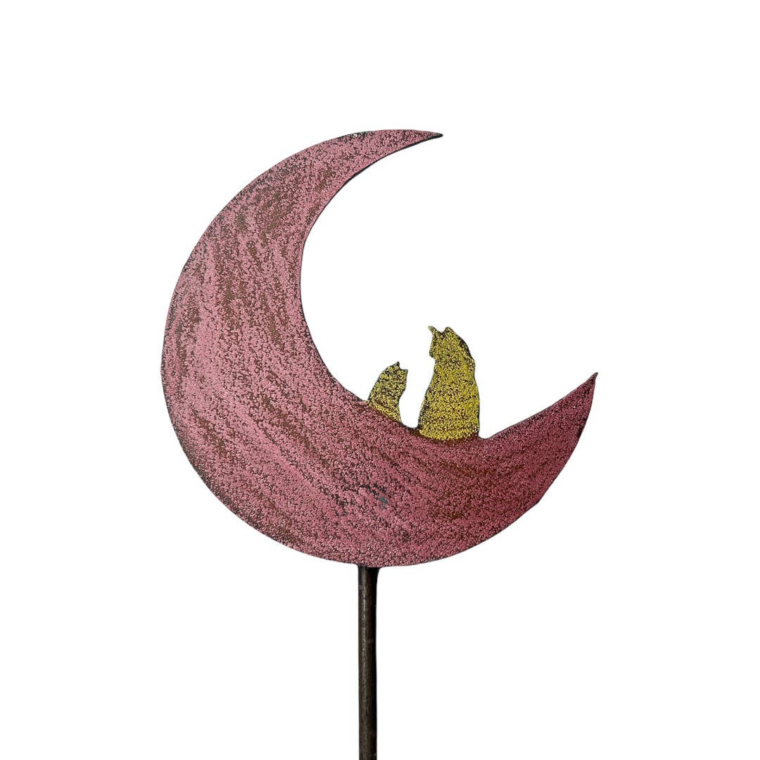 Whimsies - Wholesale Garden/Lawn Stake - Moon cats plant stake gardening lawn stake houseplants pet2