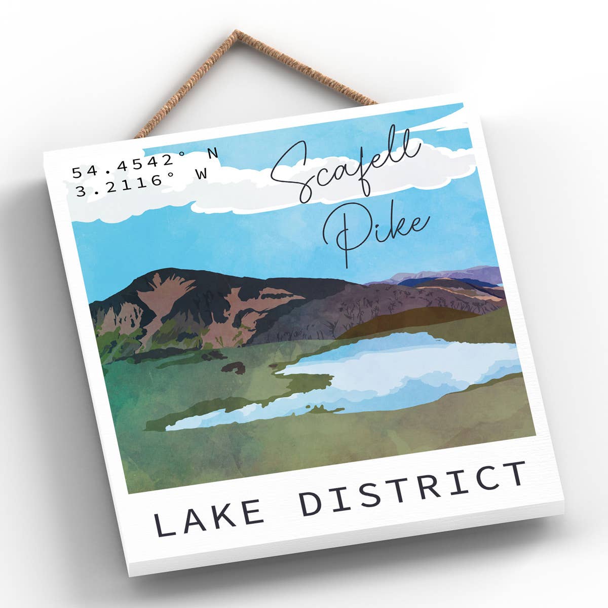 Vivid Squid Wholesale - Vendita all'ingrosso Stampa artistica - P6536 - Illustrazione di Scaffel Pike Mountain Il distretto dei laghi1