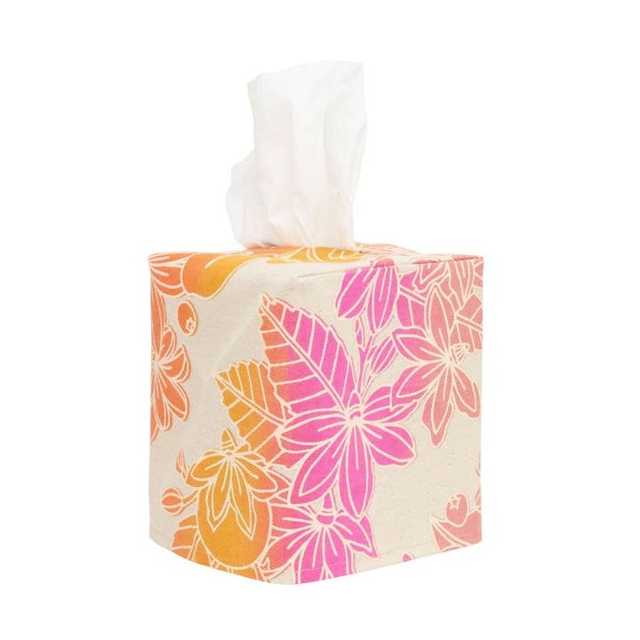 Funda para Caja de Pañuelos Cuadrada • Naupaka • Rosa Especiado para venta al por mayor de Jana Lam