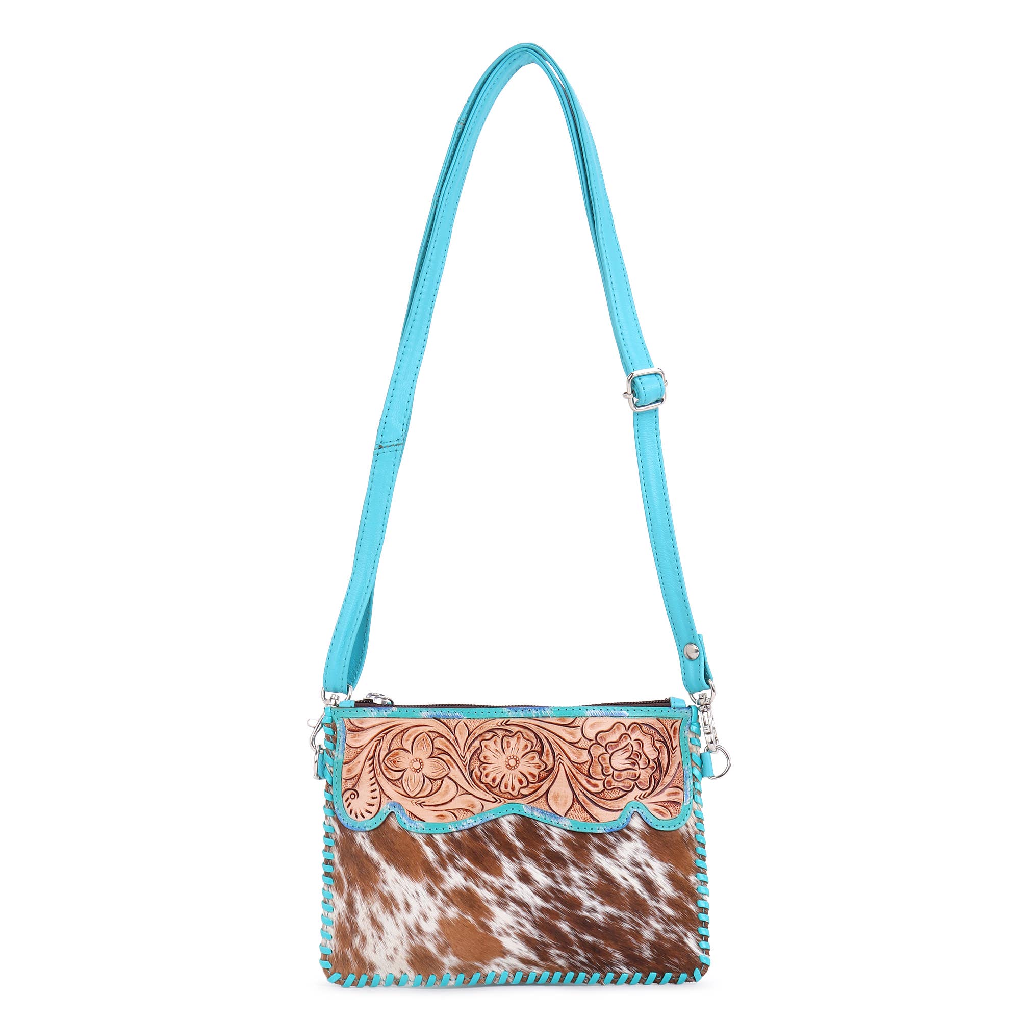 Sixtease Bags USA - Wholesale Crossbody Bag - Women's - Leather Cowhide Hand Tooled Women Mini Mobile Crossbody6