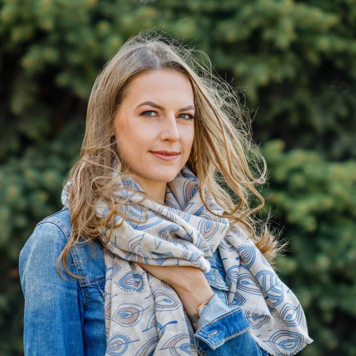 Light gray Marbu Scarf for wholesale on Faire1