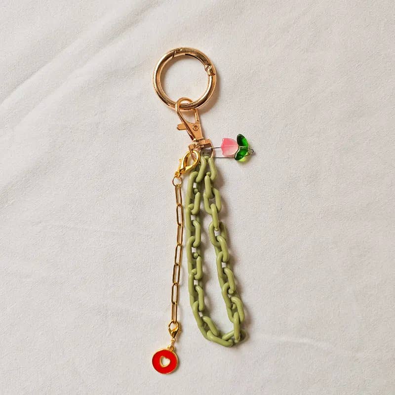 MKS America - Wholesale Keychain - Women's - Bohemia Acrylic link & Beads Chain Bag Charm Keychain5