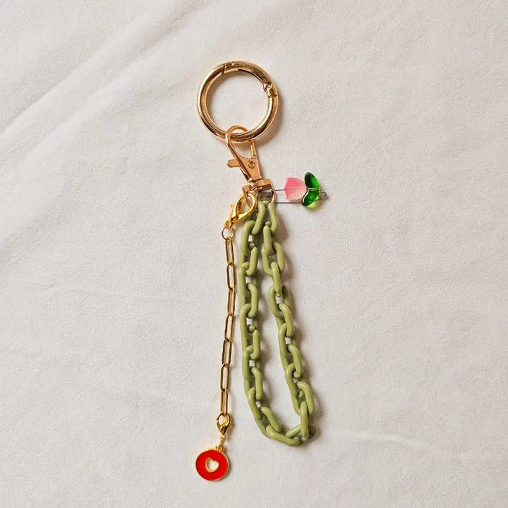 MKS America - Wholesale Keychain - Women's - Bohemia Acrylic link & Beads Chain Bag Charm Keychain5
