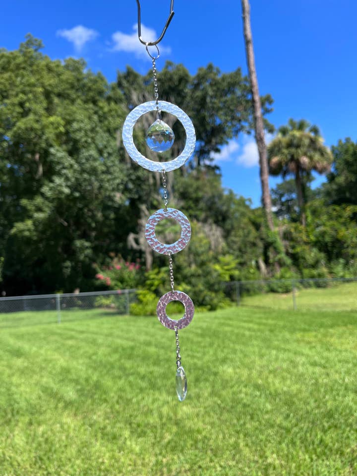 Cascading Clear Sun Catcher for wholesale by The Imprint Duo