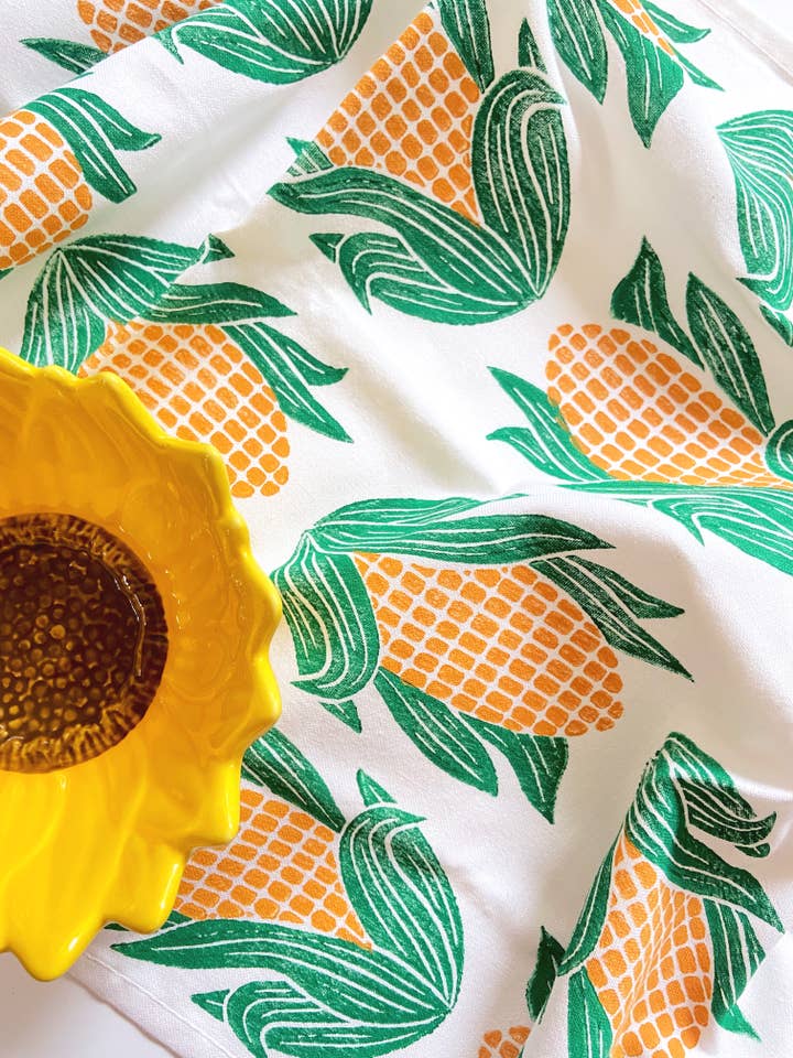 Corn Tea Towel for wholesale by Andria Green