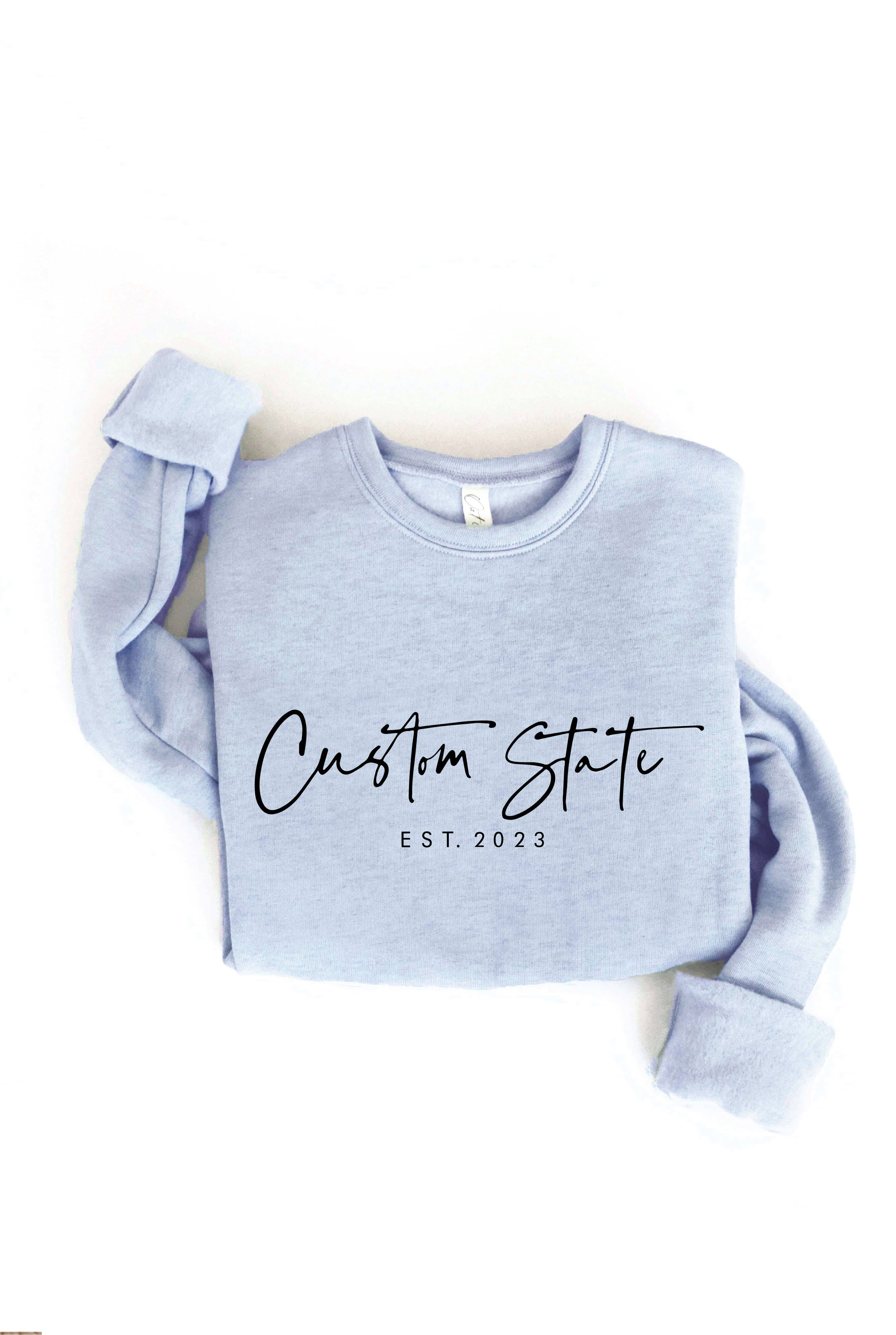 OAT COLLECTIVE - Wholesale Graphic Sweatshirt - Women's - CUSTOM STATE with EST. Graphic Sweatshirt8