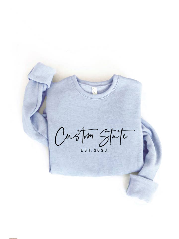 OAT COLLECTIVE - Wholesale Graphic Sweatshirt - Women's - CUSTOM STATE with EST. Graphic Sweatshirt8