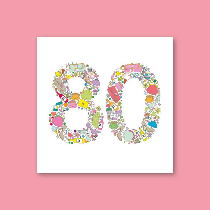 80th Birthday Card for Her - Hobbies and Interests for wholesale by mrs L cards