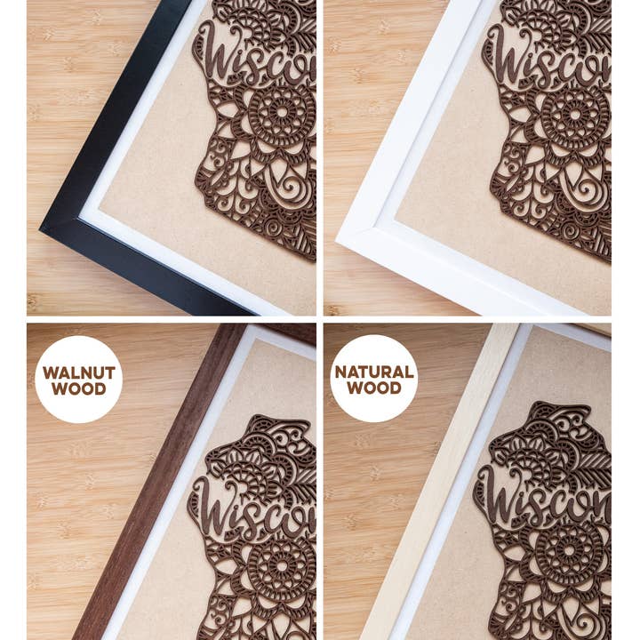 Us Custom State 3D Wooden Map. Mandal Wooden Map for wholesale by Kustwood