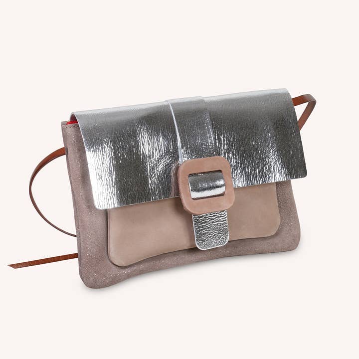 Banana Madame. Crossbody bag in upcycled leather. for wholesale by Bandit Manchot