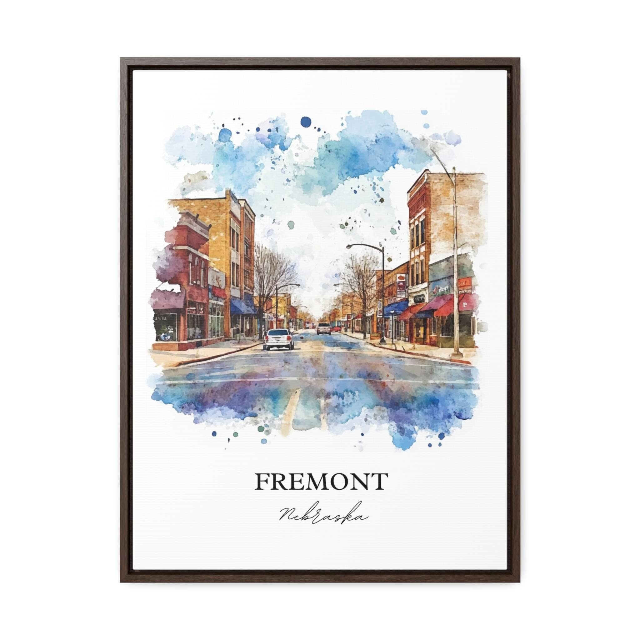 Premium Travel Art - Wholesale Art Print - Fremont Nebraska Wall Art, Dodge County NE Print, Nebraska Watercolor Art, Fremont NE Gift, Travel Print, Travel Poster, Housewarming Gift6