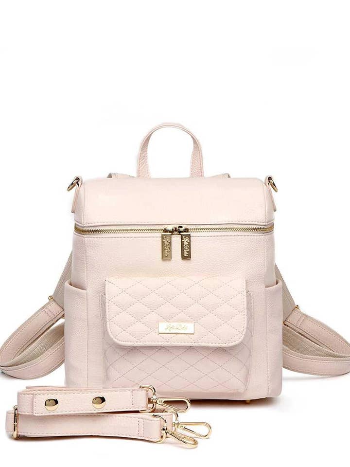 Petit Monaco Diaper Bag | Pastel Pink for wholesale by Luli Bebe