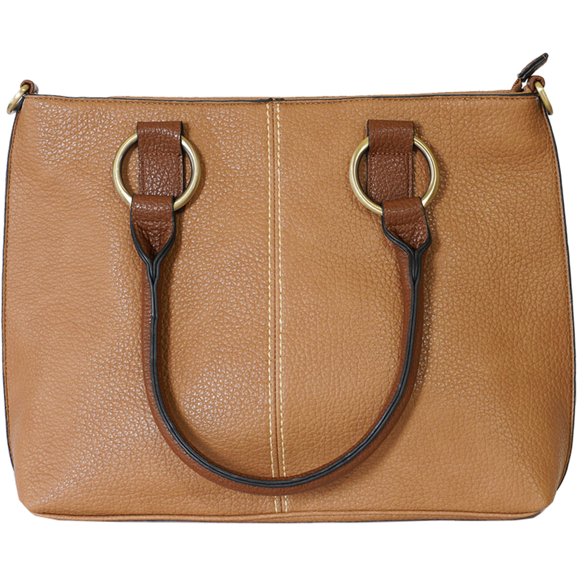 22 Tote - Wholesale Tote Bag - Women's - Pebbled Vegan Leather Triple-Compartment Shoulder Tote Bag9