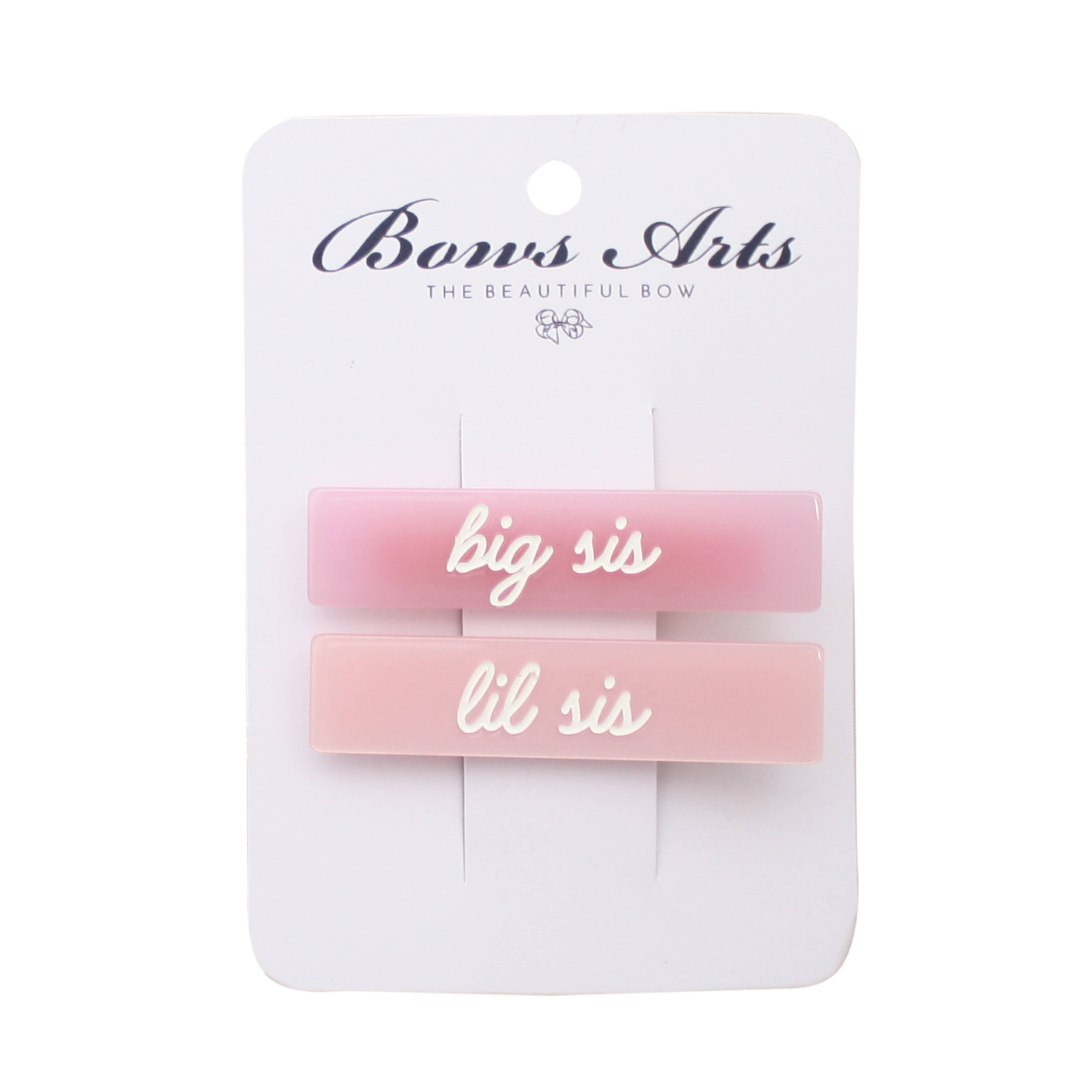 Bows Arts – wholesale Hårklämma - Barn – Big Sis/Lil Sis Acetatklämma Set0