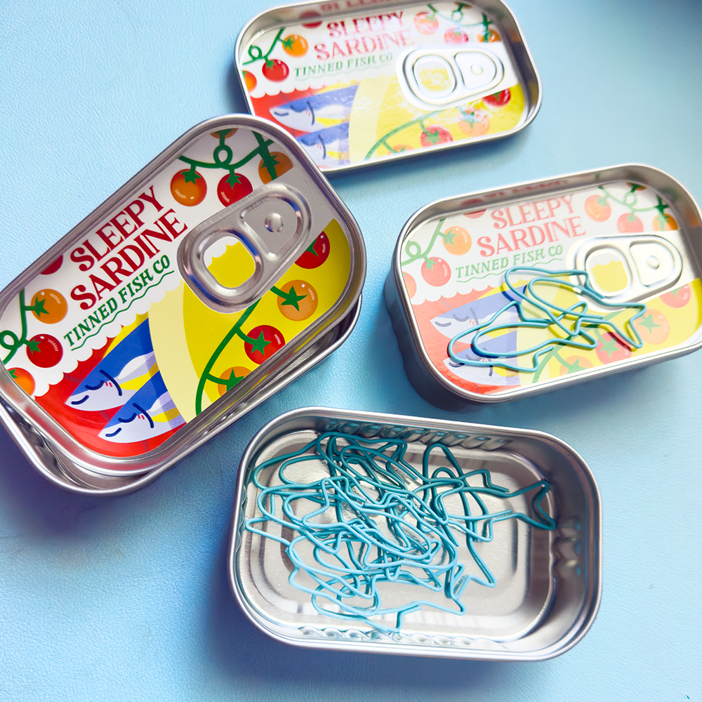 Fiveboos Inc - Wholesale Food Storage Container - Tinned Fish Tins with Paperclips0