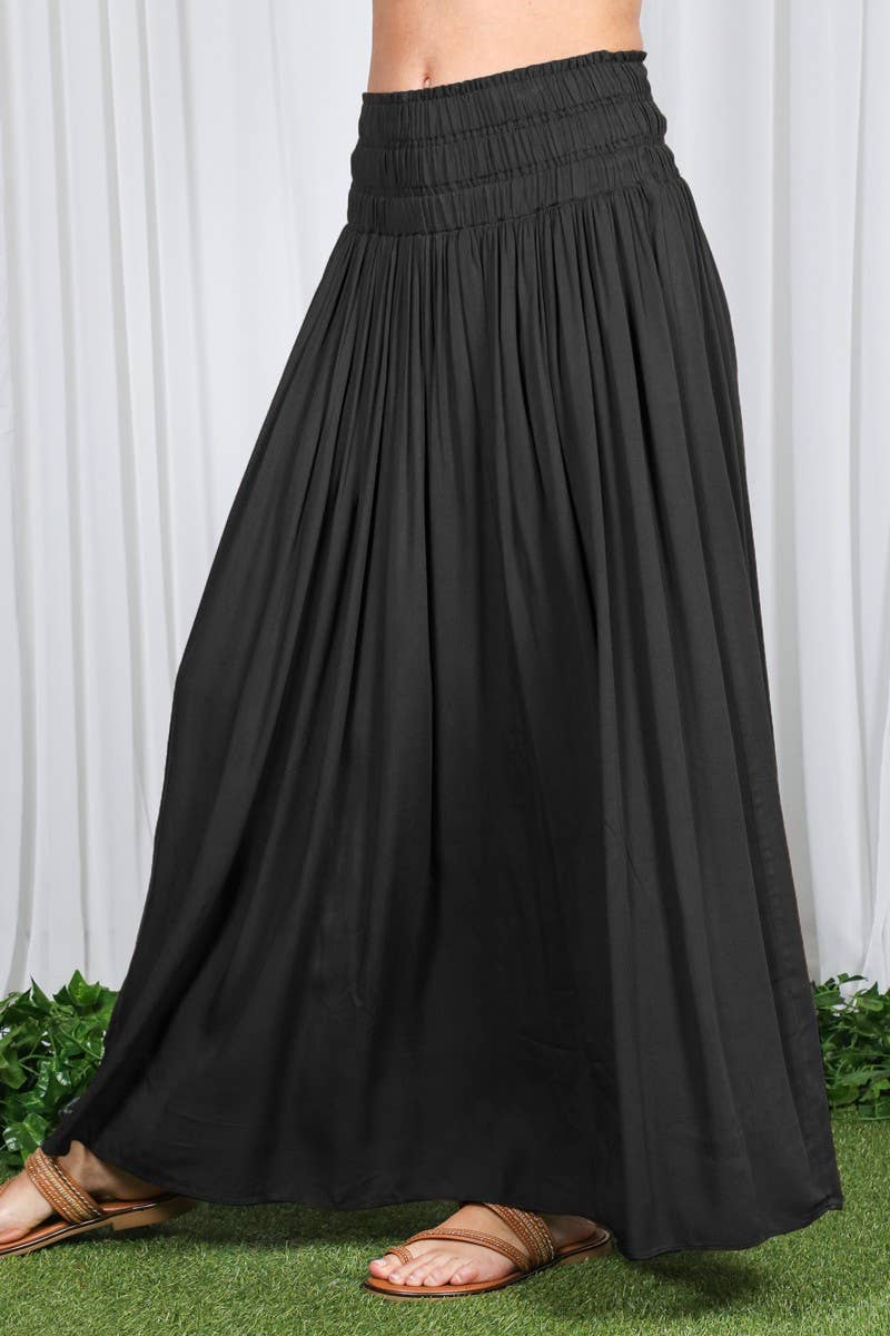 Vine & Love - Wholesale Skirt - Women's - Casual Maxi Flowy Bohemian Renaissance Long Skirt VS8294010