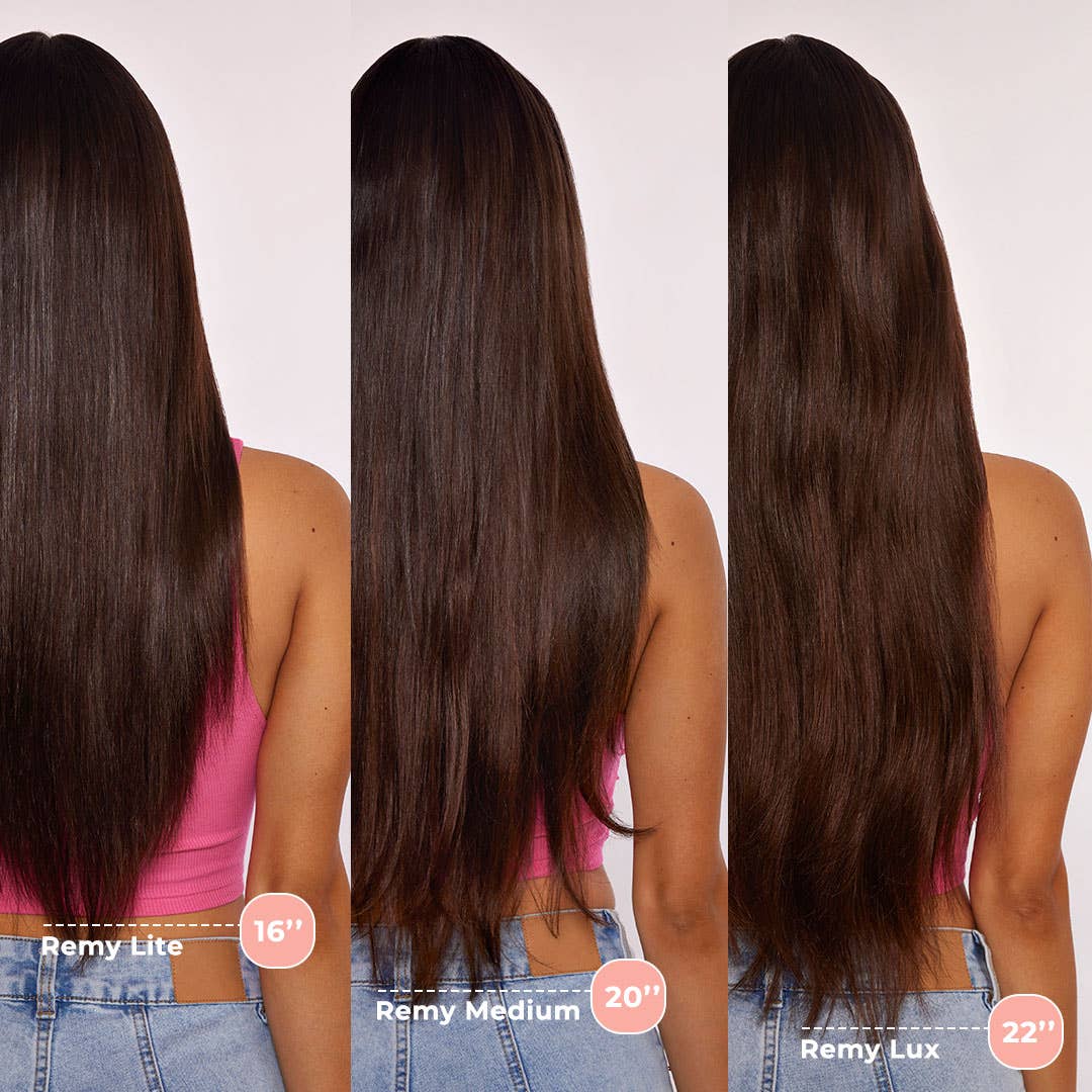 INH Hair - Wholesale Hair Extensions - Lite Remy Hair Extensions | 18" mid length hair extensions12