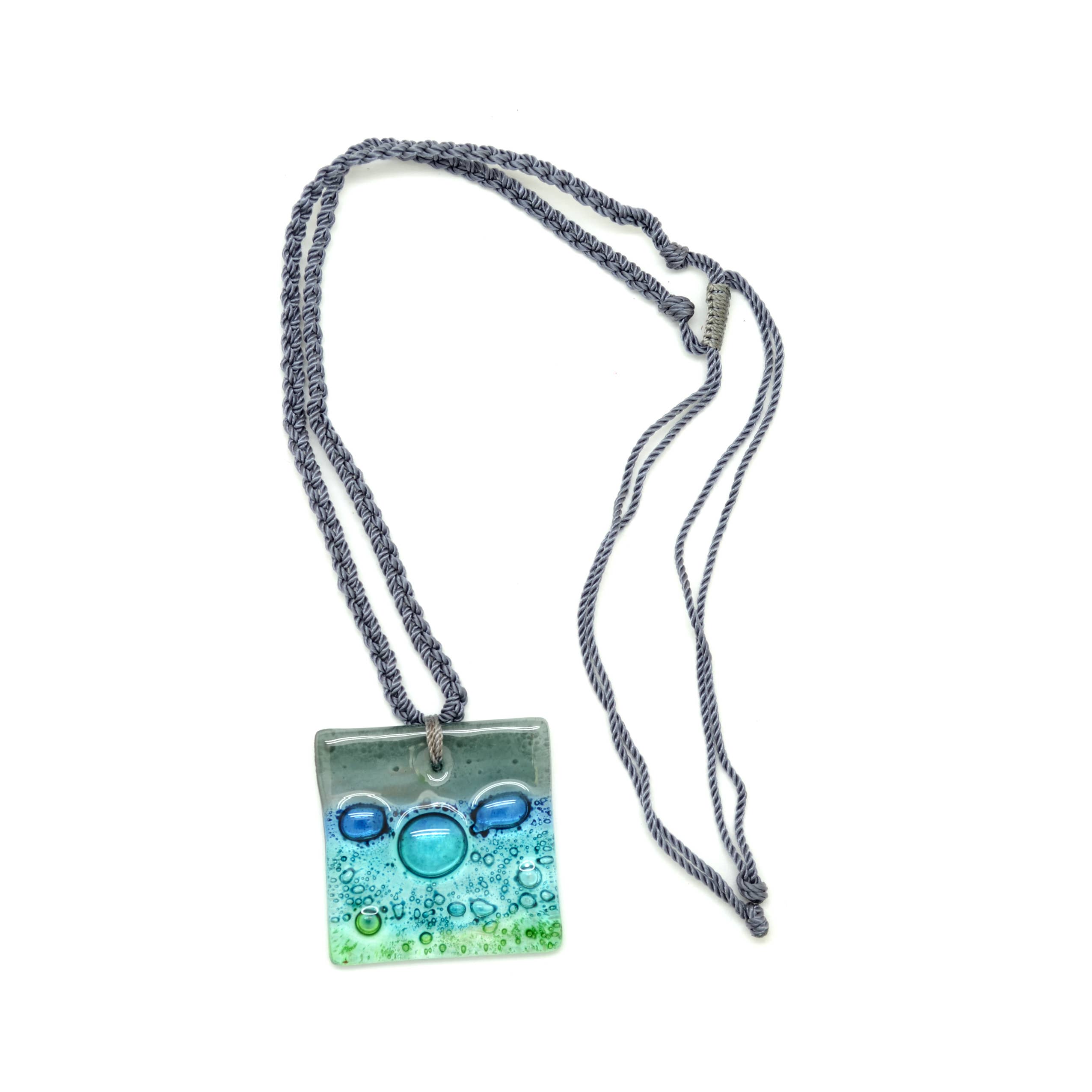 Dunitz & Company - Wholesale Pendant/Charm Necklace - Square Glass Pendant Necklace8
