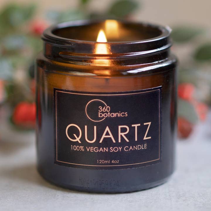 Quartz - Dusky Rose Soy Candle for wholesale by 360 Botanics