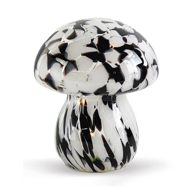 Opjet Paris – wholesale Accent-/skrivbordslampa – Svart fläckig LED-svampdekor med batteri D13,5 H15,5cm0