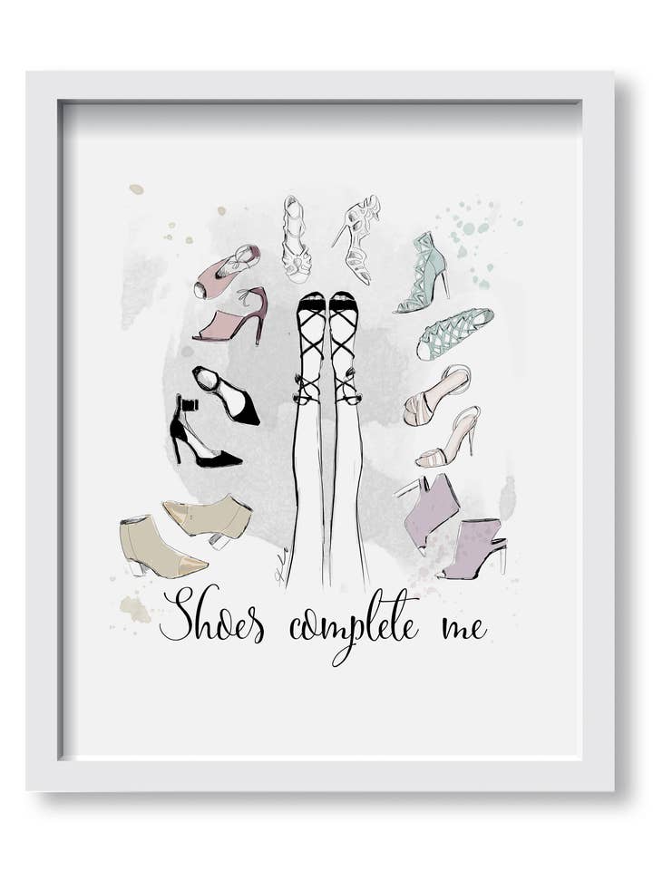 Shoe's Complete Me Art Print for wholesale by Alison Gordon Studio