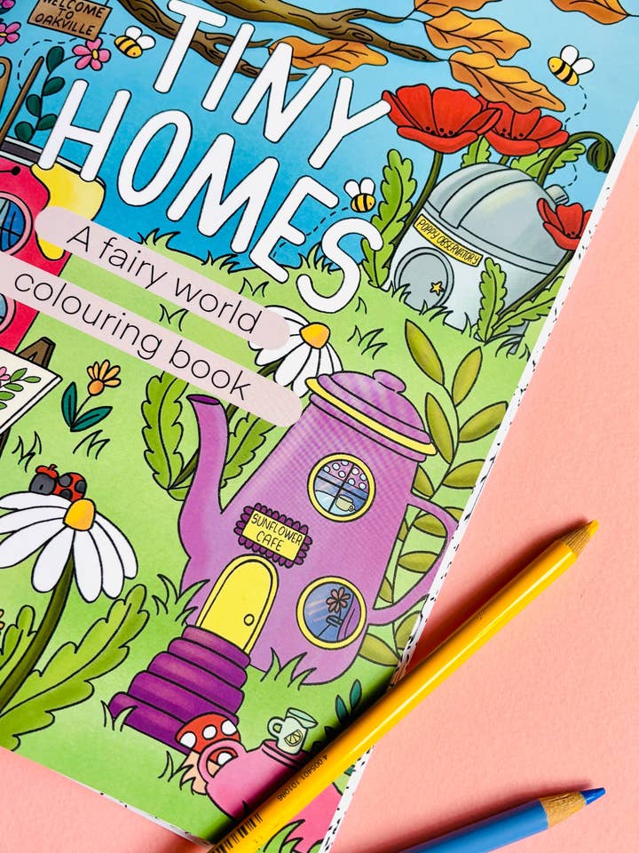 Fairy Colouring Book- Tiny Homes a Fantasy Colouring Book for Adults and Kids for wholesale by Pixiecraft
