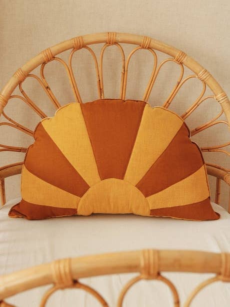 “Caramel by the Sea” Sun Pillow for wholesale by Moi Mili