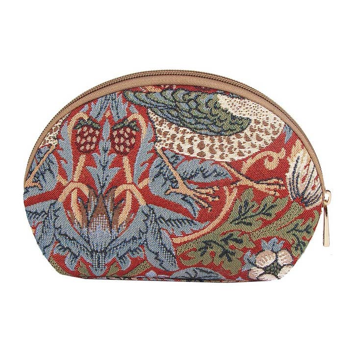 Signare Tapestry – wholesale Make-up/cosmetic bag – William Morris Strawberry Thief Red - Cosmetic Bag