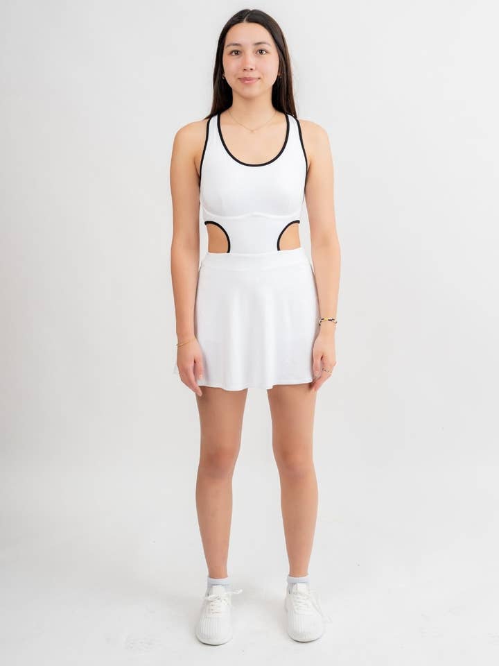 Prosperous Tennis Dress - White for wholesale by JusRédor Collection