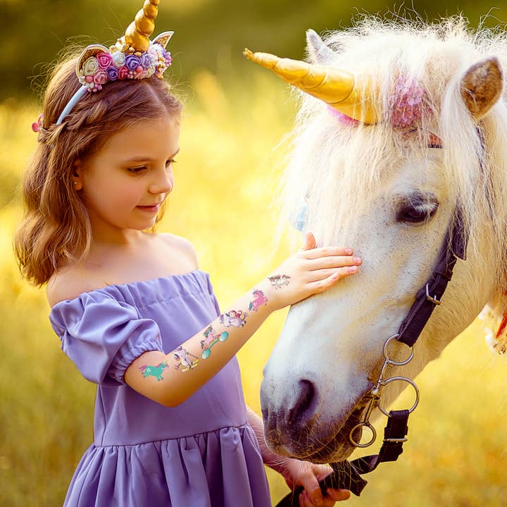 Topulo – Tatuagem temporária - Crianças por atacado – Tatuagens para crianças TOPulo® 150 amigas da pele — magia do unicórnio8