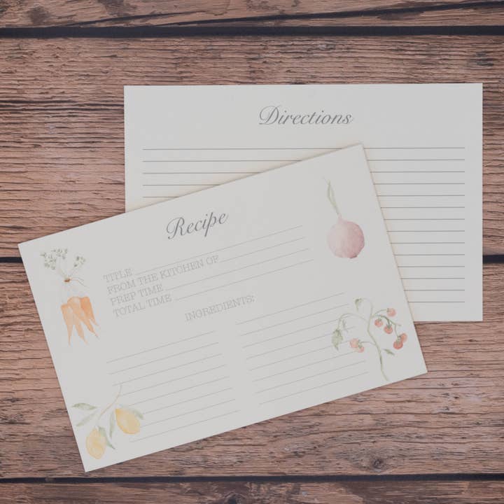 Cartes de recettes pour le jardin comestible pour la vente par Tiny Wolf Studio