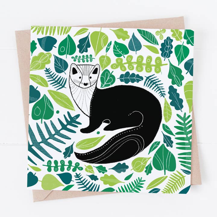 Pine Marten Large Card for wholesale by Jenni Douglas Designs