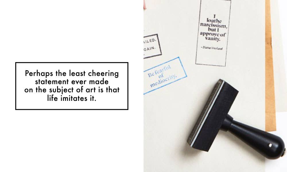 Wms&Co. - Vendita all'ingrosso Timbro in gomma/decorativo - Timbro di Gomma con Citazione Filosofica - Rettangolare37