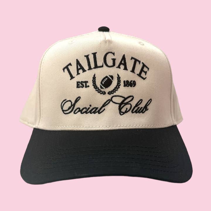 Tailgate Social Club- Preto sobre Preto (Misture e combine qualquer 6 ou mais para encontrar o moq) por atacado de Camel Threads