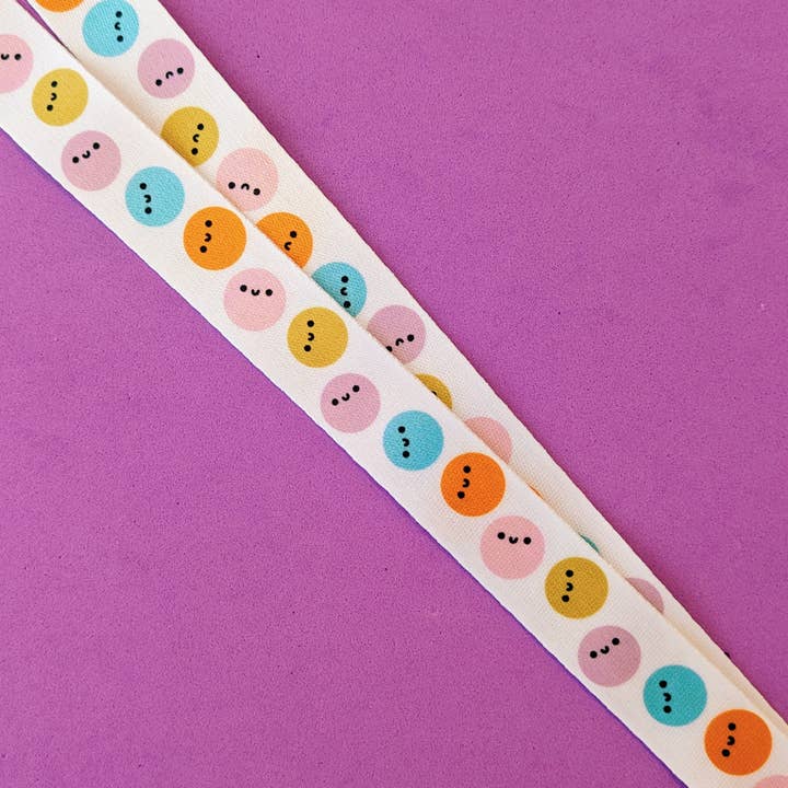 Quinn's Pins – wholesale Lanyard – Women’s – Smiling Face Lanyard1