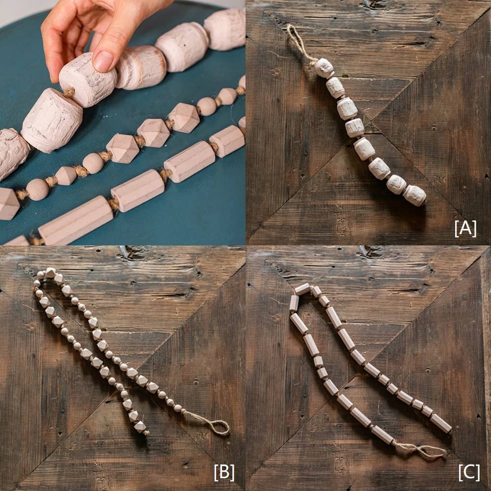 Rustic Reach - Wholesale Curtain - Solid Color Wood Beaded Cord DIY Door Curtain12