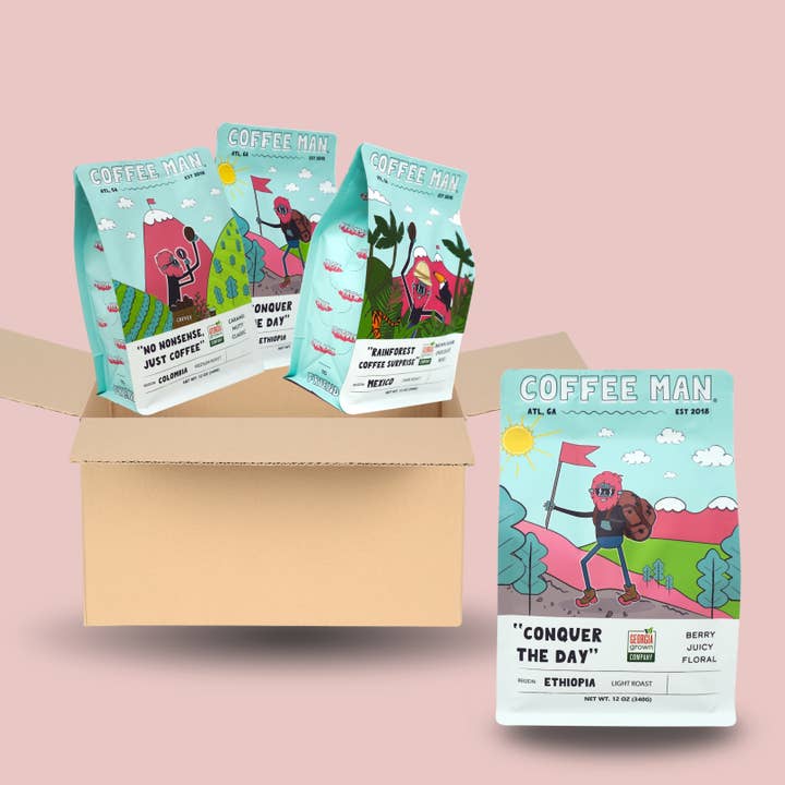 Sortimentpackung - 24 Beutel Premium-Gemahlenkaffee für den Großhandel von Coffee Man