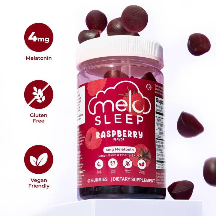 MELO Raspberry Melatonin Gummies for wholesale by MELO Labs, Inc.