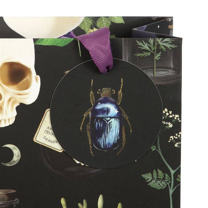 Something Different Wholesale – wholesale Gift bag – 23cm Medium Venom & Vines Gothic Skull Print Gift Bag2