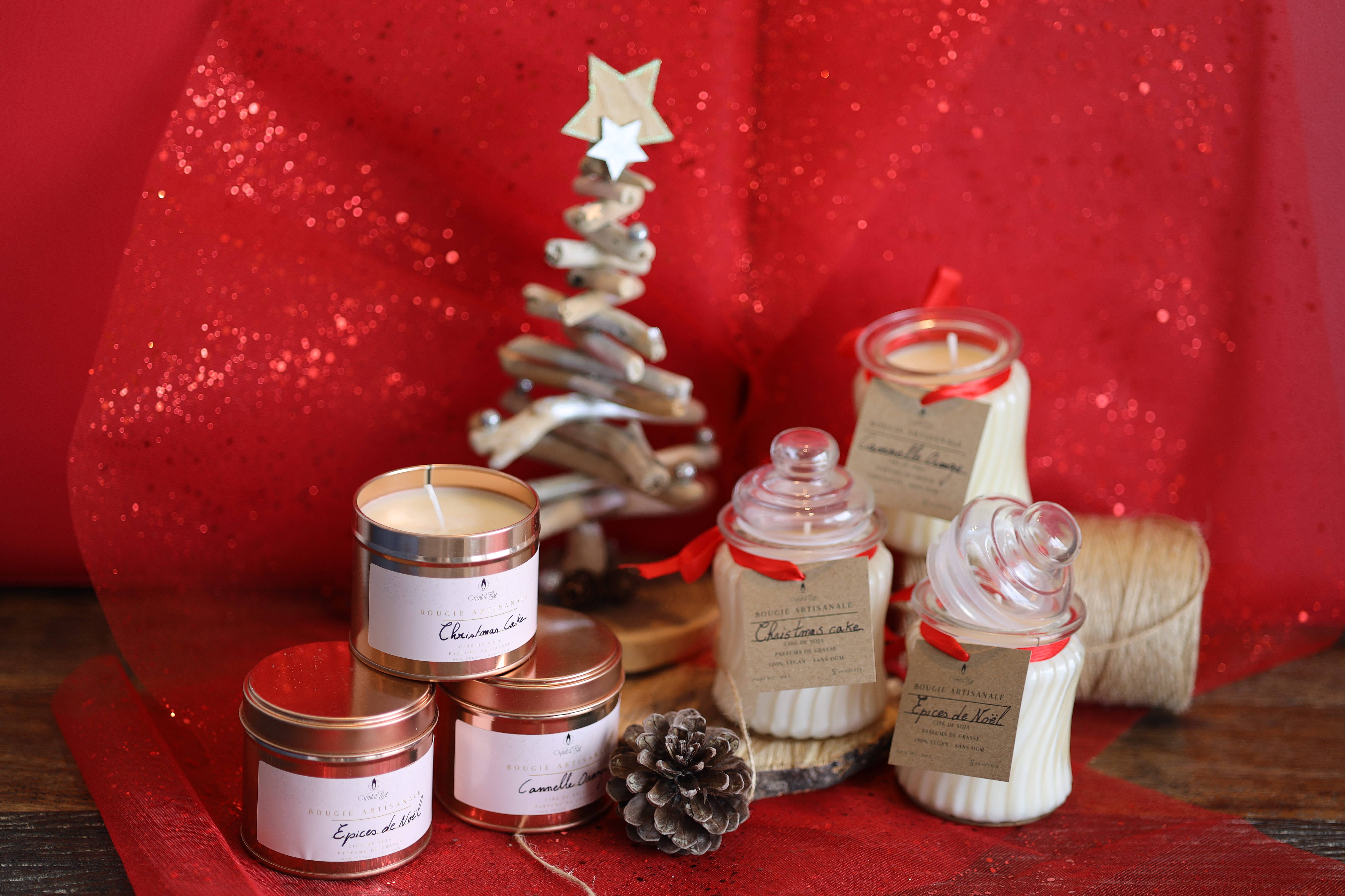 Bougies Vent d'Est - Wholesale Jar/Filled Candle - Christmas 3-Scent Candy Candle Pack4