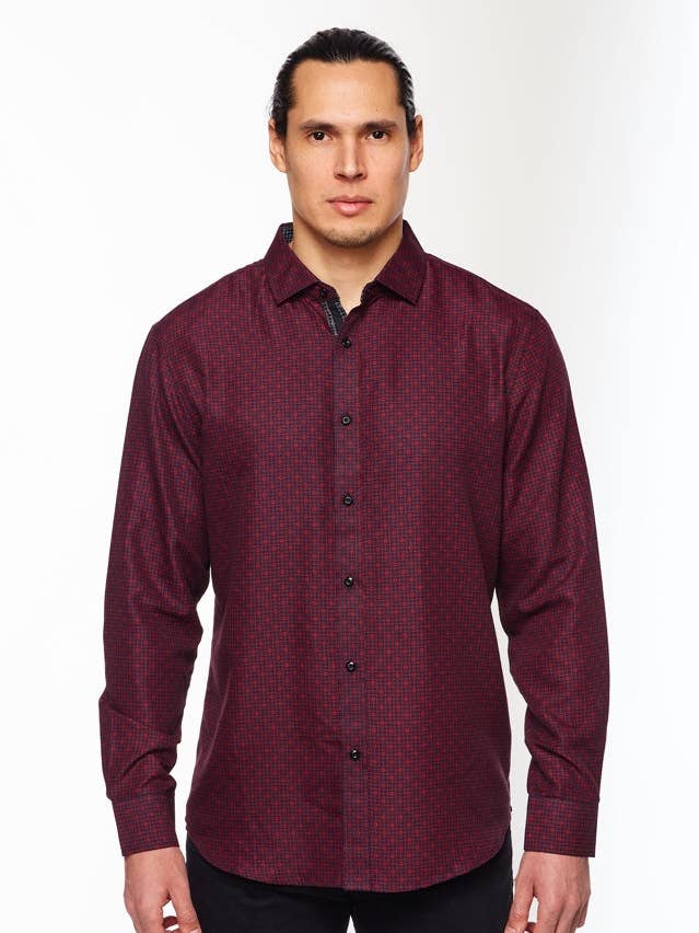 Chemises décontractées à manches longues imprimées pour homme pour la vente par Rodeo Clothing