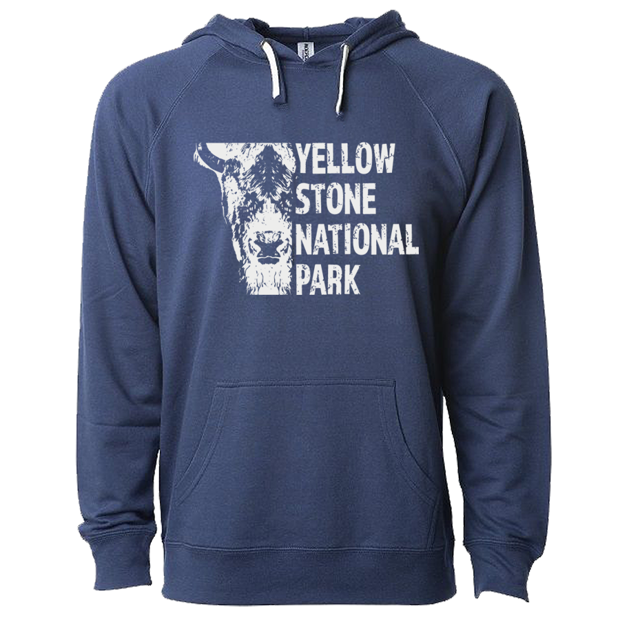 Stryder Gear - Wholesale Hoodie - Unisex - Yellowstone NP White Bison Head Design Unisex Hoodie0