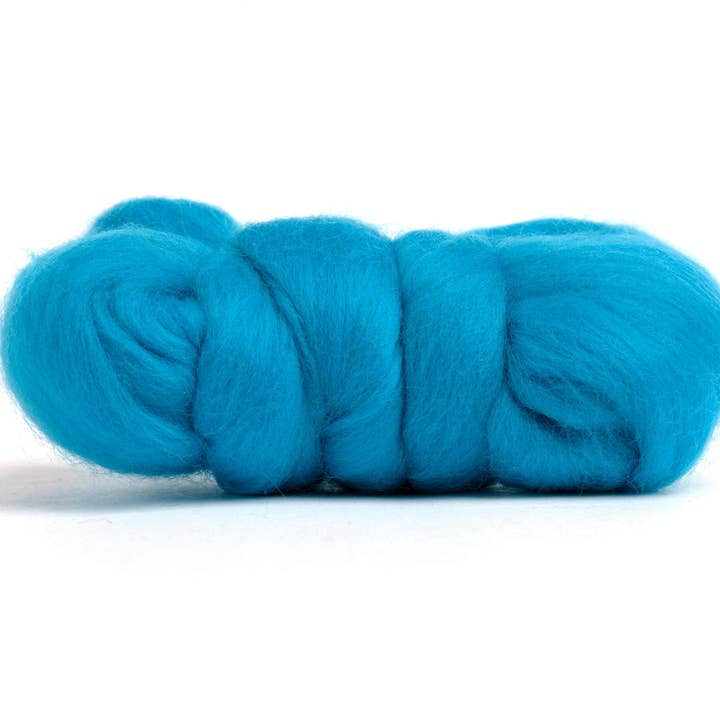 Desert Breeze Distributing - Wholesale Craft Supplies - Merino Wool Top Roving, Peacock Blue, 1 ounce0