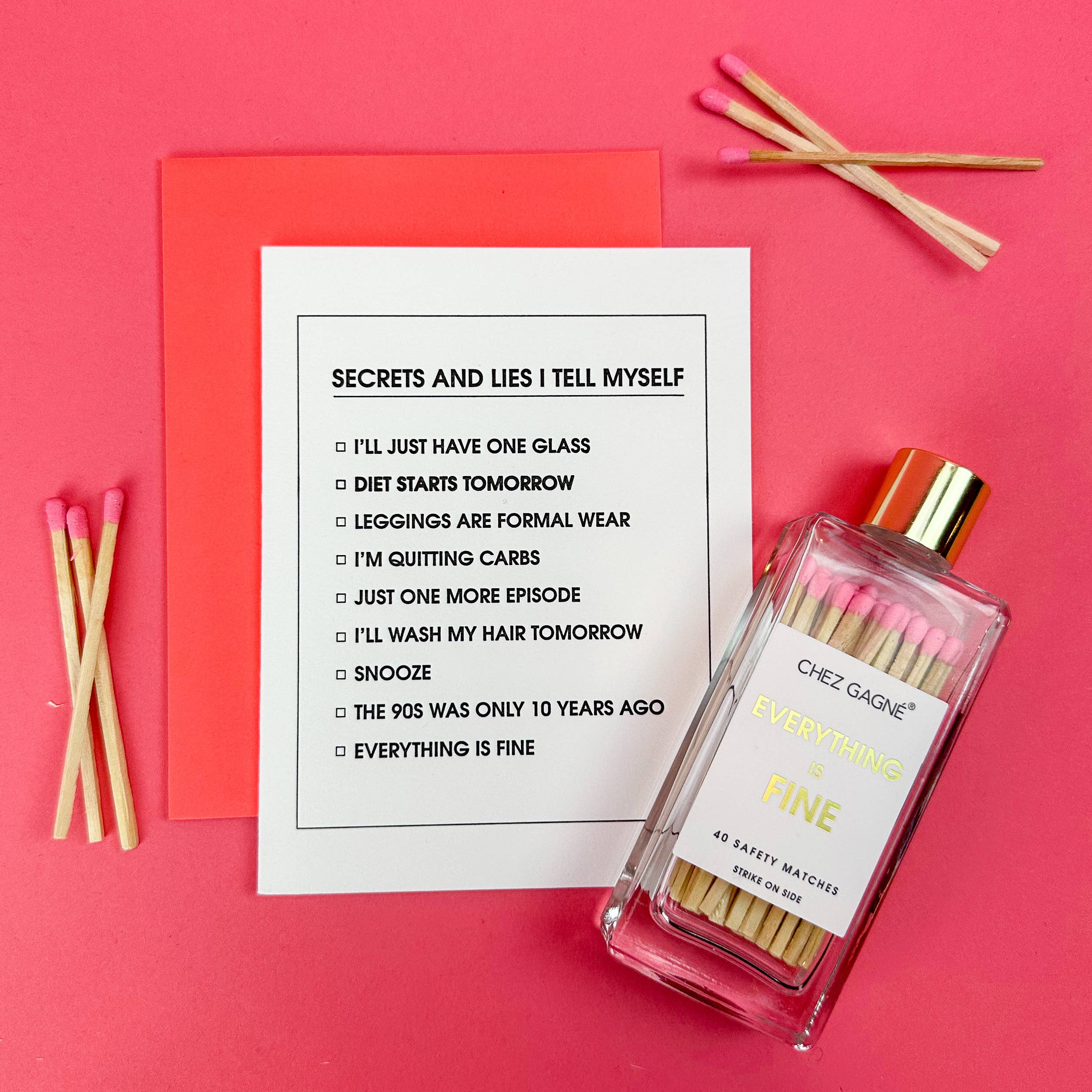 Chez Gagné - Wholesale Friendship Card - Secrets and Lies I Tell Myself - Friendship Greeting Card2